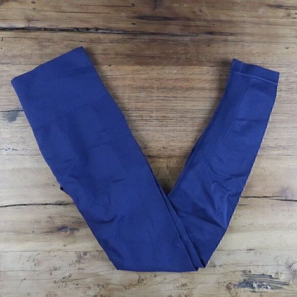 REEBOK BLUE WIDE WAISTBAND RUNNING TIGHTS LEGGINGS SIZE SMALL - Picture 1 of 8